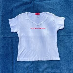 90s Everything Coca Cola v neck tee